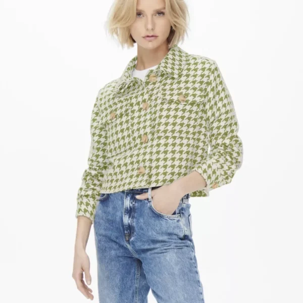 only onlkimmie life short jacket cc otw 15262367 moss checks mosgroen 1