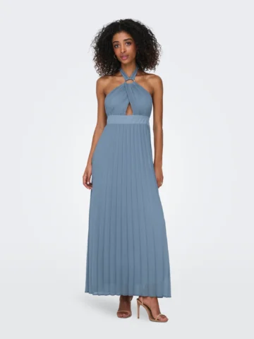 only onlbarbarahalternecklongdressptm blue