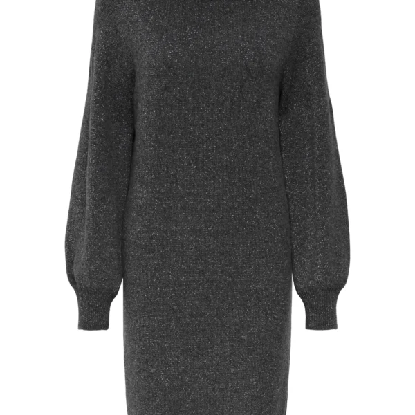 only jdyrueglitterl sboatneckdressknt γκρί (5)