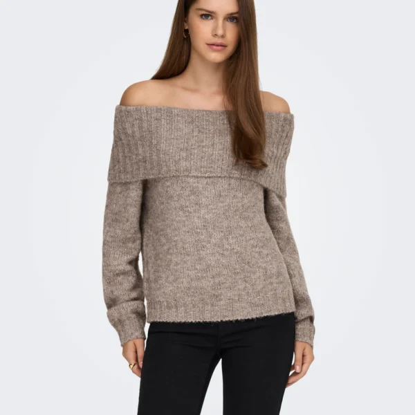 only onlshinelsoffshoulderccknt καφέ