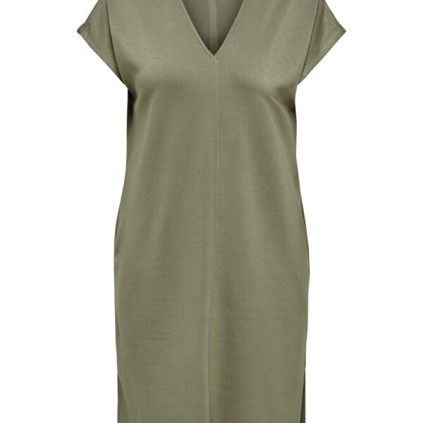 CARLISE CAPSLEEVE V NECK ABK DRESS JRS