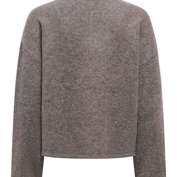 only onlclara ls half zip knt 5062024 bracken melangesilver zip strikbluser 642049